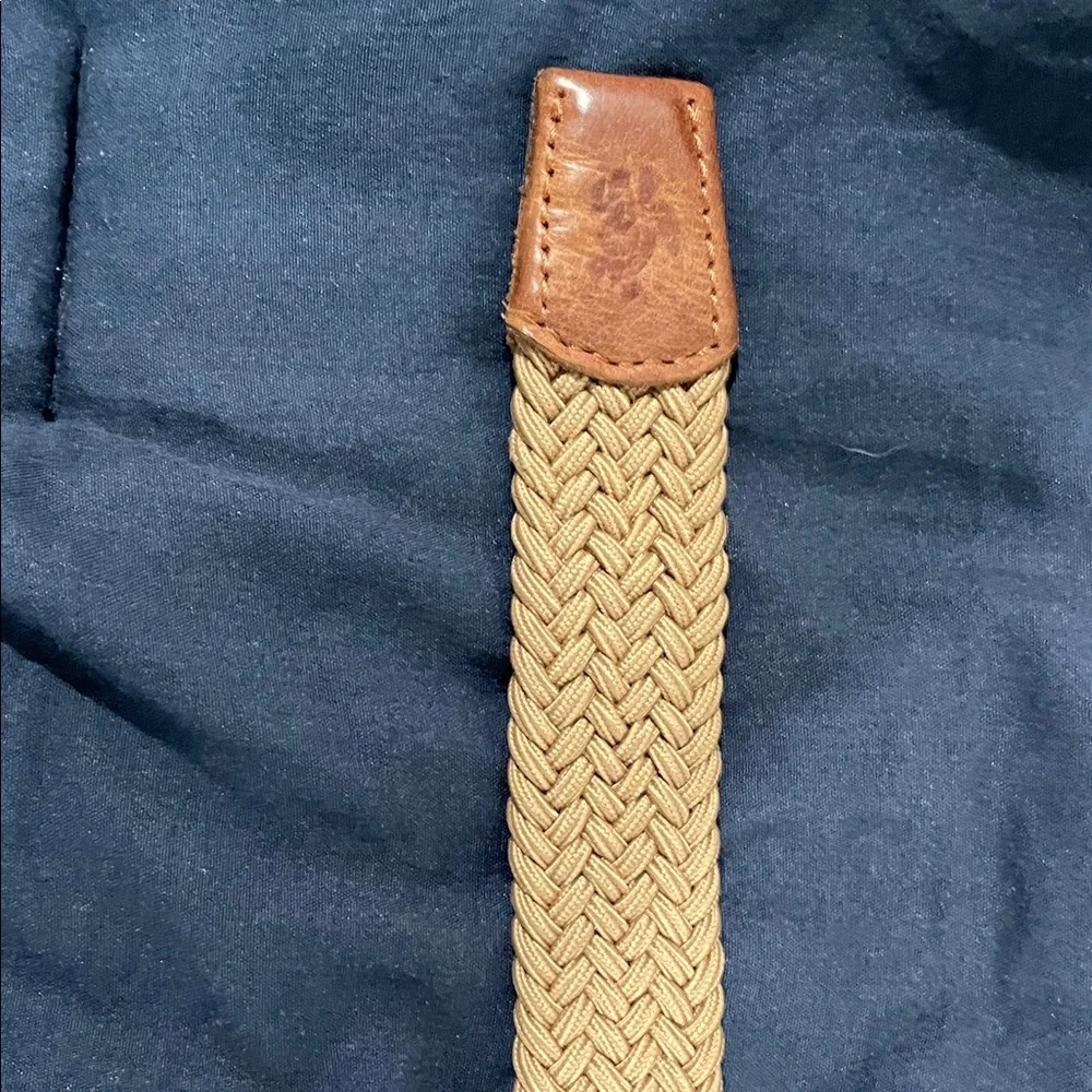 Stylish Tan Braided Kids Belt